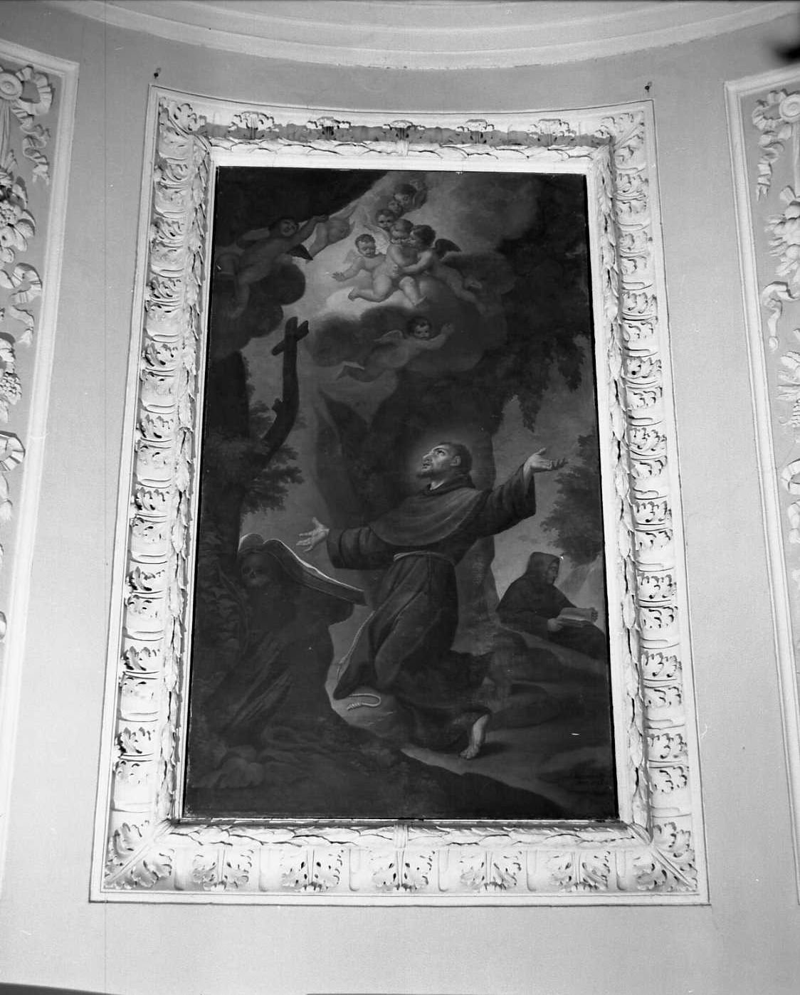 San Francesco d'Assisi riceve le stimmate (dipinto) di Mazzarese Giuseppe (sec. XVIII)