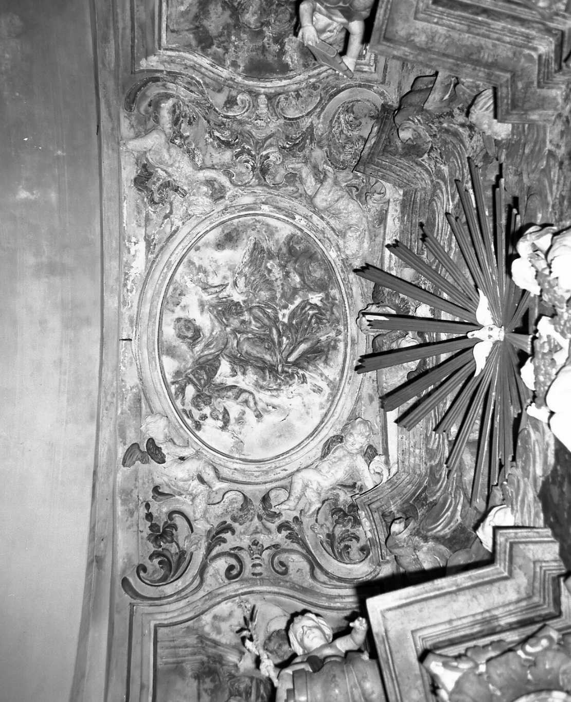 Sant'Antonio da Padova in gloria (rilievo) di Della Quercia Ignazio (attribuito) (metà sec. XVIII)