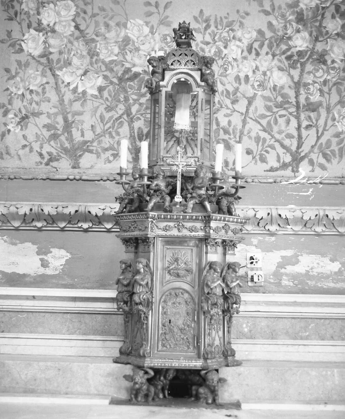 tabernacolo - a tempietto di Politi Riccardo (bottega) (sec. XX)