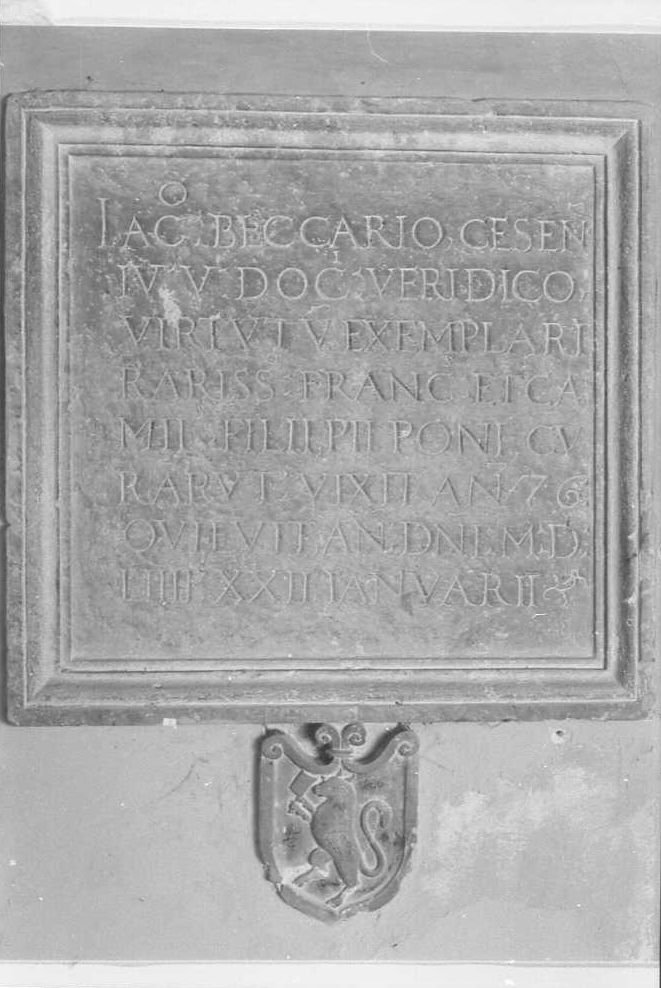 lapide tombale - bottega romagnola (sec. XVI)