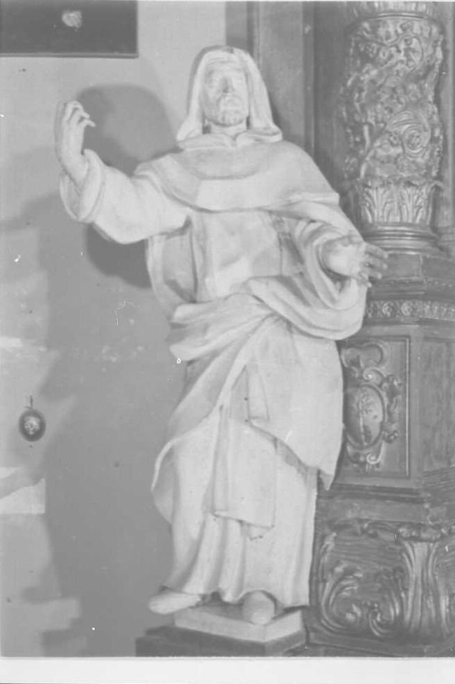 santo domenicano (statua) - ambito romagnolo (sec. XVIII, sec. XVIII)