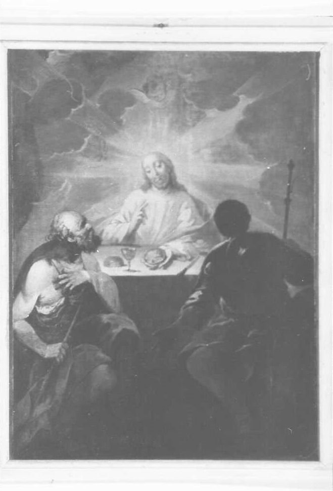 cena di Emmaus (dipinto) di Milani Giuseppe (attribuito) (sec. XVIII)
