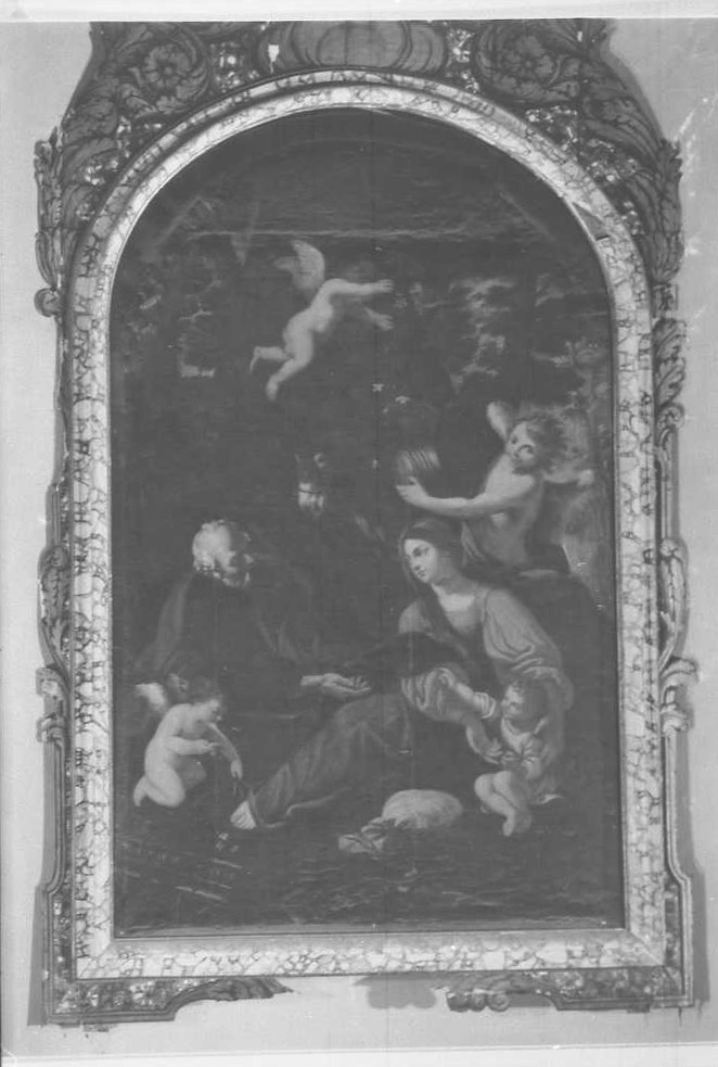 riposo nella fuga in Egitto (pala d'altare) - ambito romagnolo (seconda metà sec. XVII)