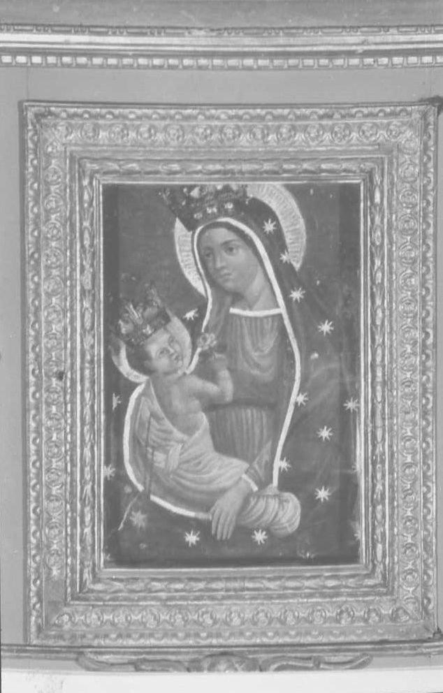 Madonna del Rosario, Madonna con Bambino (dipinto) - ambito emiliano-romagnolo (sec. XVI)