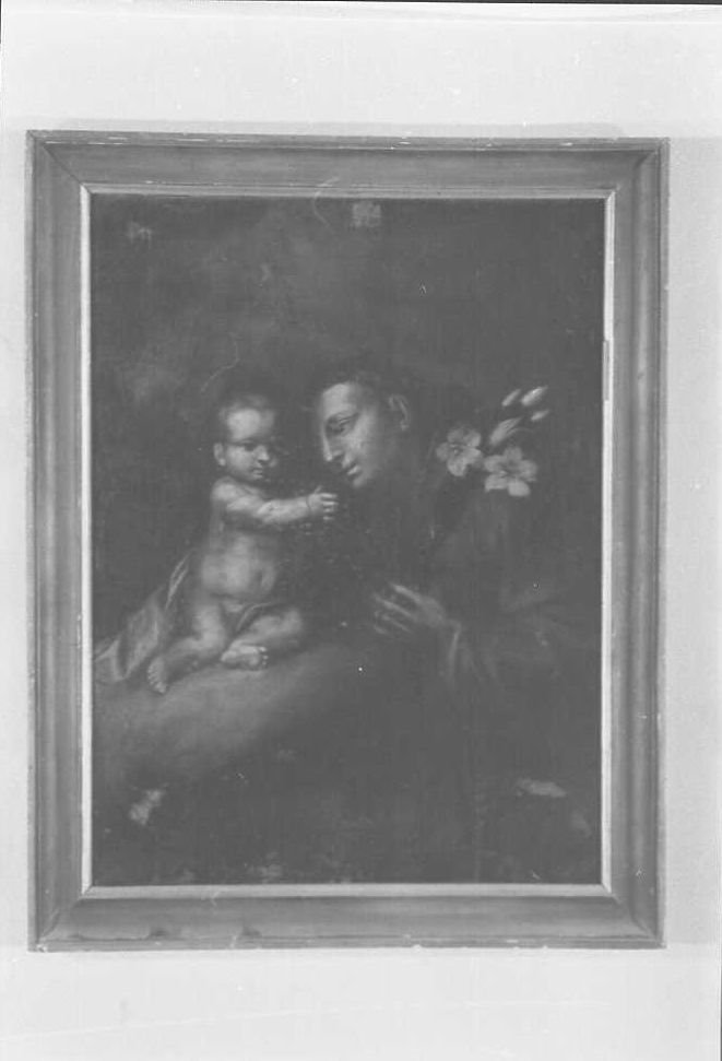 sant'Antonio da Padova con Bambino (dipinto) - ambito romagnolo (prima metà sec. XVIII)