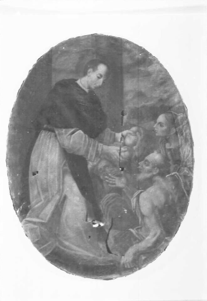beato Giovanni Massia fa l'elemosina ai poveri (dipinto, ciclo) di Andreini Giuseppe (attribuito) (seconda metà sec. XVIII)