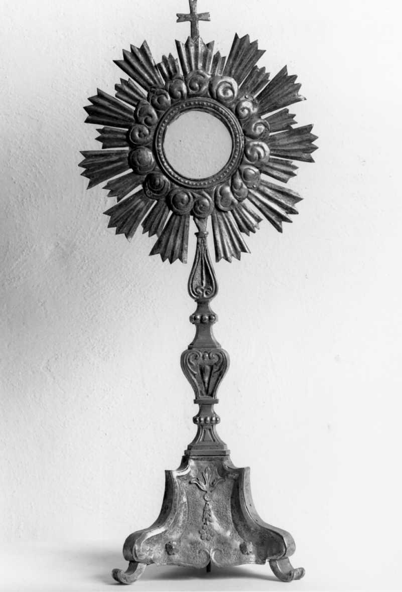 ostensorio - a raggiera - manifattura emiliano-romagnola (fine/inizio secc. XIX/ XX)