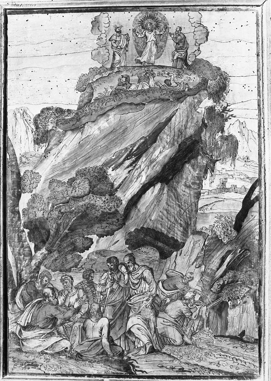 trasfigurazione (stallo, elemento d'insieme) di Zambelli Damiano detto Fra' Damiano da Bergamo (e aiuti) (sec. XVI)