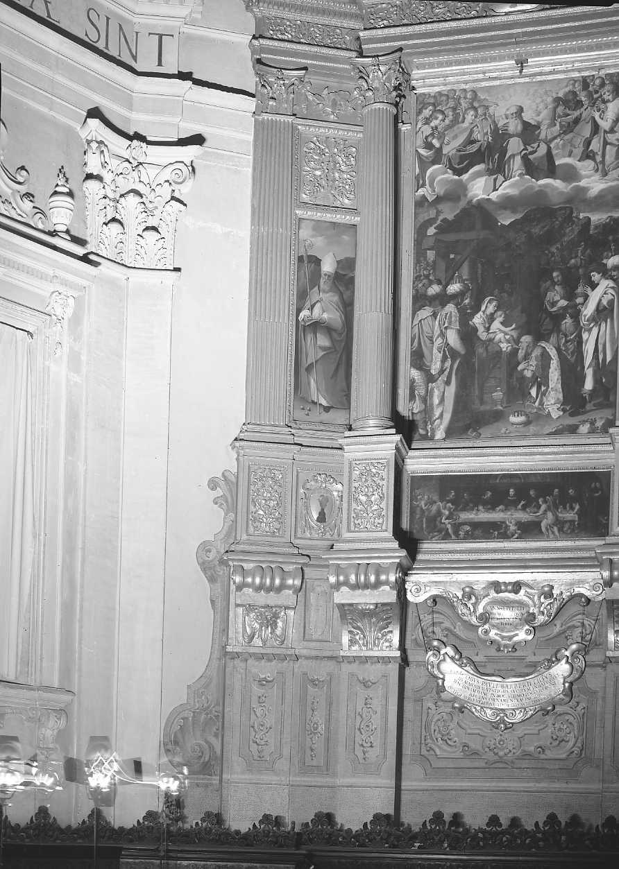 San Nicola di Bari; Adorazione dei Magi; san Domenico (dipinto, insieme) di Cesi Bartolomeo (sec. XVI)