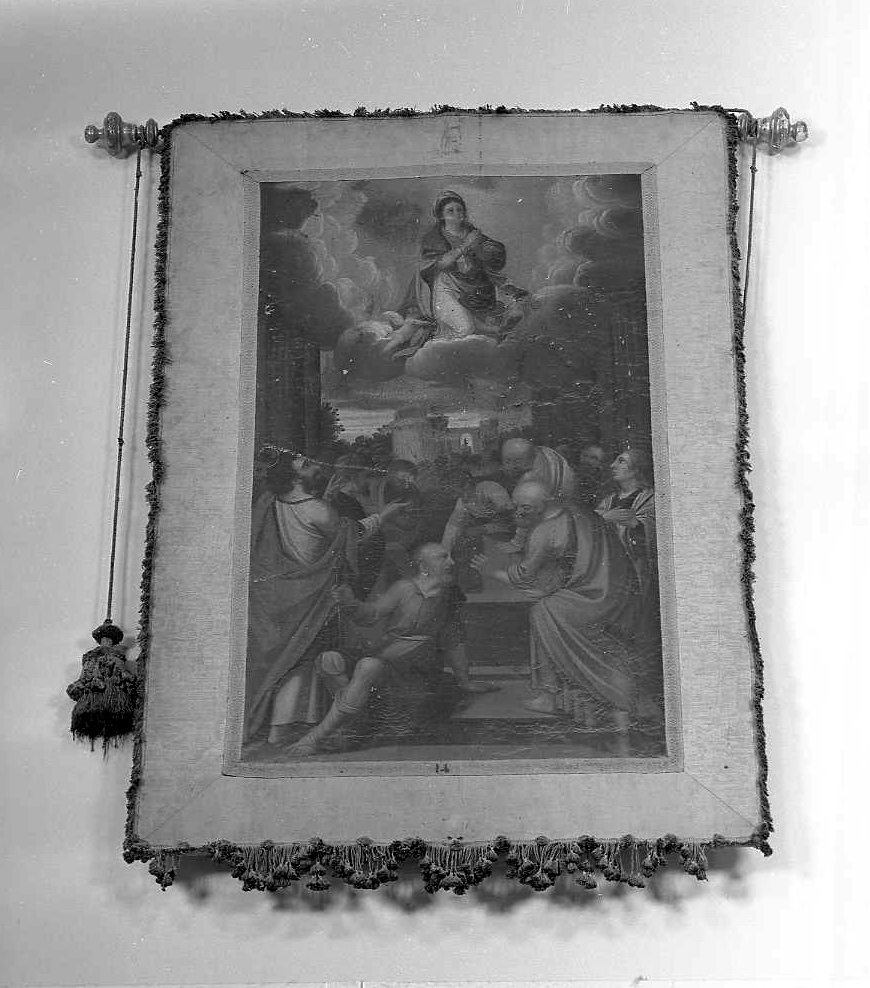 misteri del rosario (stendardo processionale) - ambito emiliano (sec. XVII, sec. XIX)