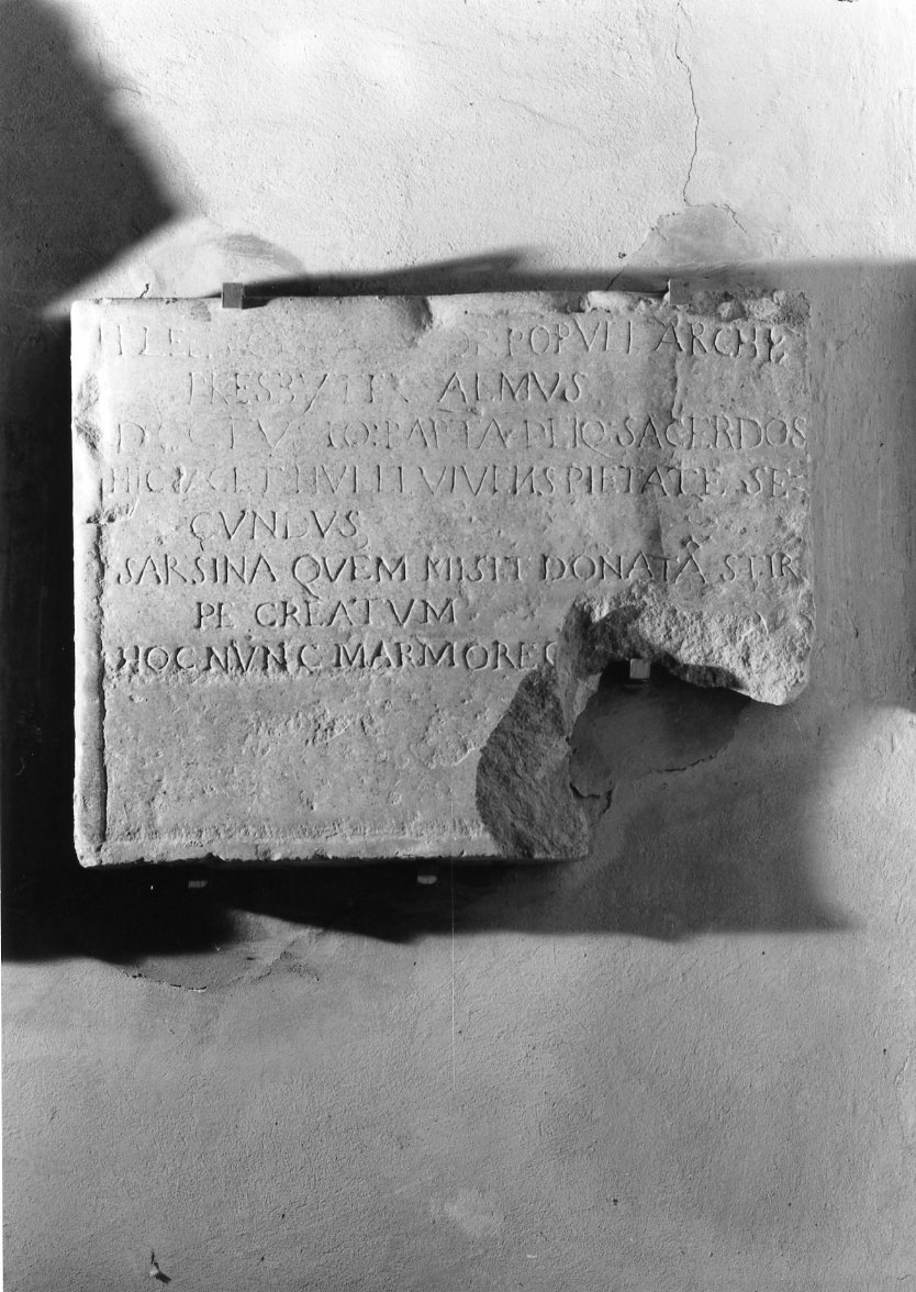 lapide, frammento - ambito romagnolo (secc. IX/ X)