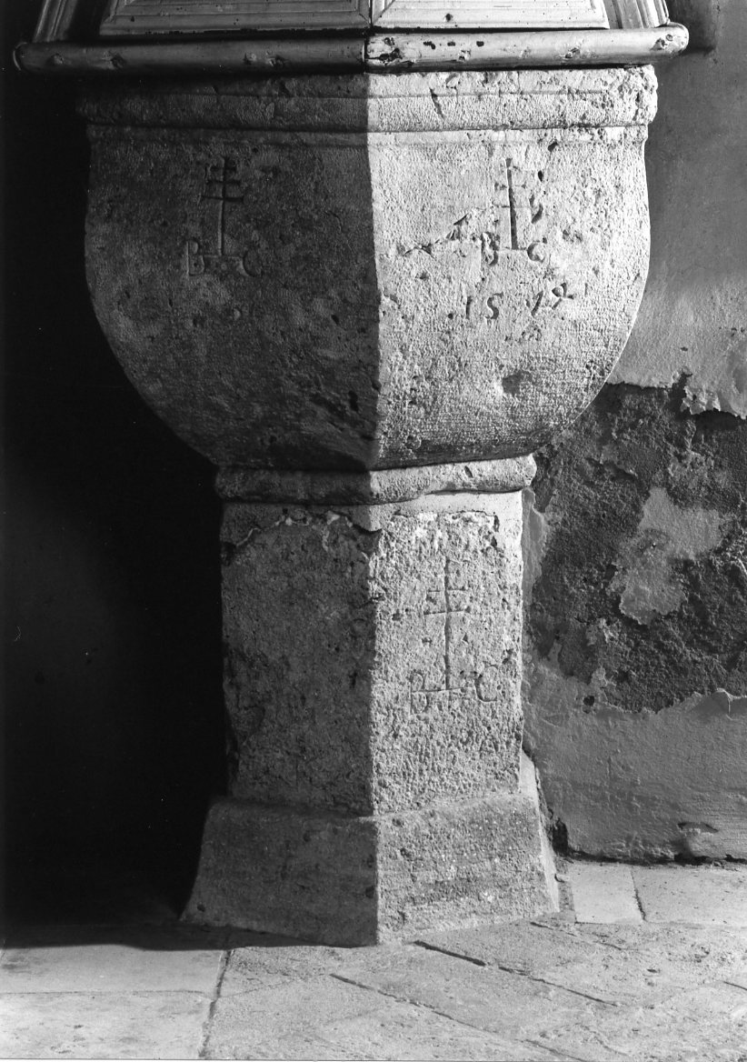 fonte battesimale - ambito romagnolo (sec. XVI)