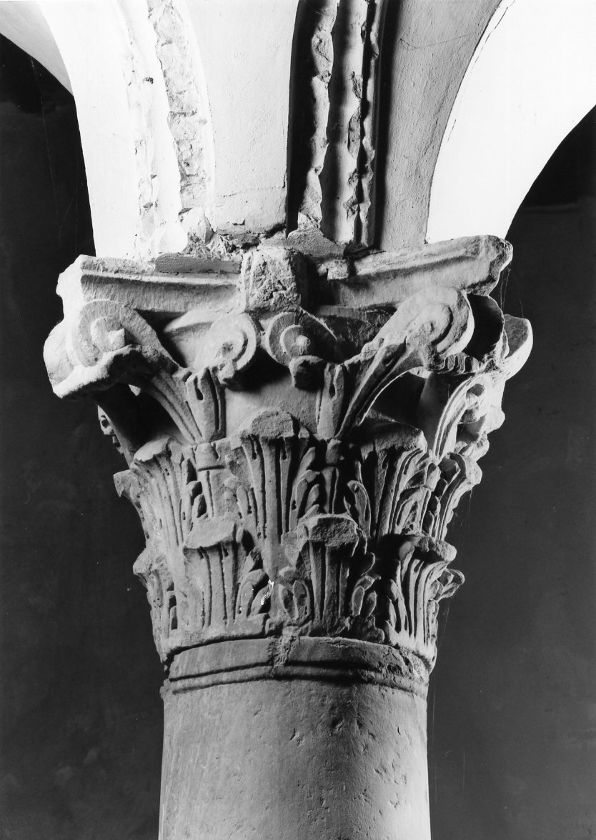 motivi decorativi a foglie d'acanto (capitello corinzio) - manifattura Italia centrale (secondo quarto sec. II)