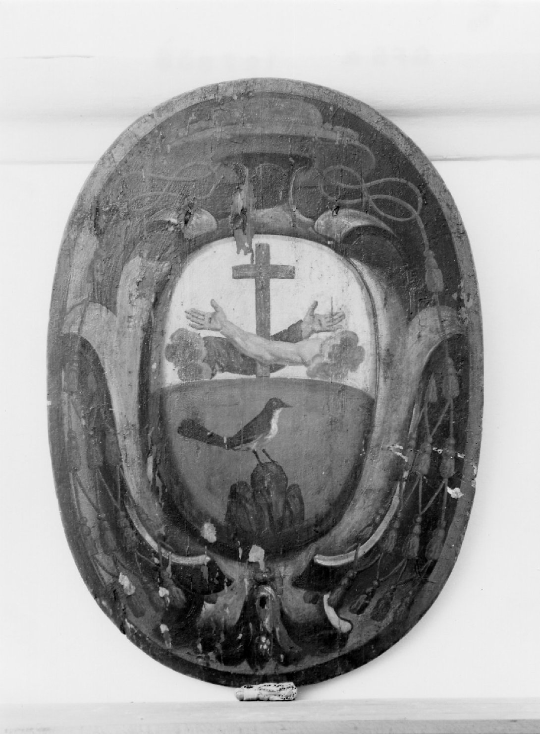 stemma dell'ordine francescano (dipinto) - bottega romagnola (sec. XIX)