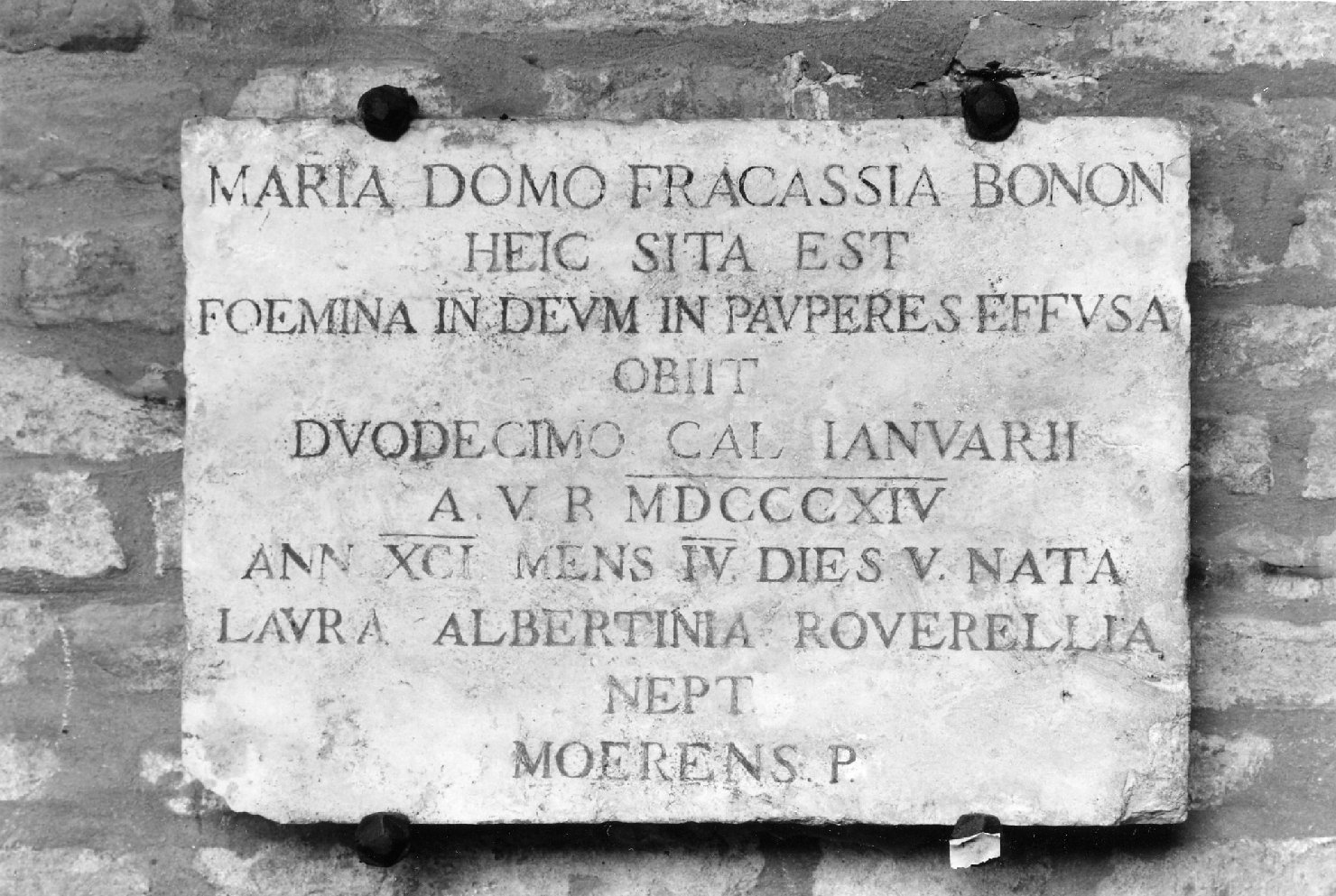 lapide - bottega romagnola (sec. XIX)