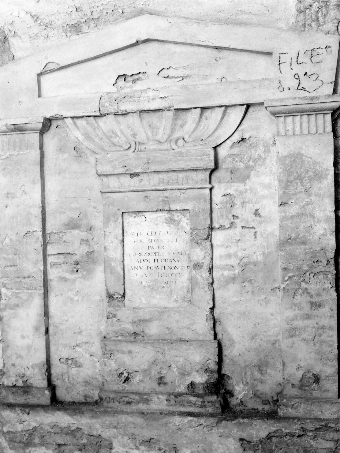 lapide tombale - bottega romagnola (sec. XIX)