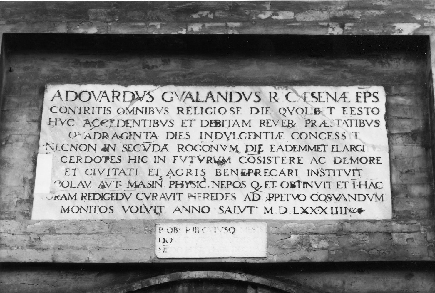 lapide documentaria - bottega emiliano-romagnola (sec. XVI)