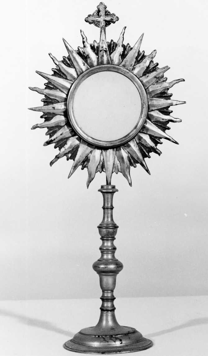 ostensorio - a raggiera - produzione romagnola (prima metà sec. XIX)