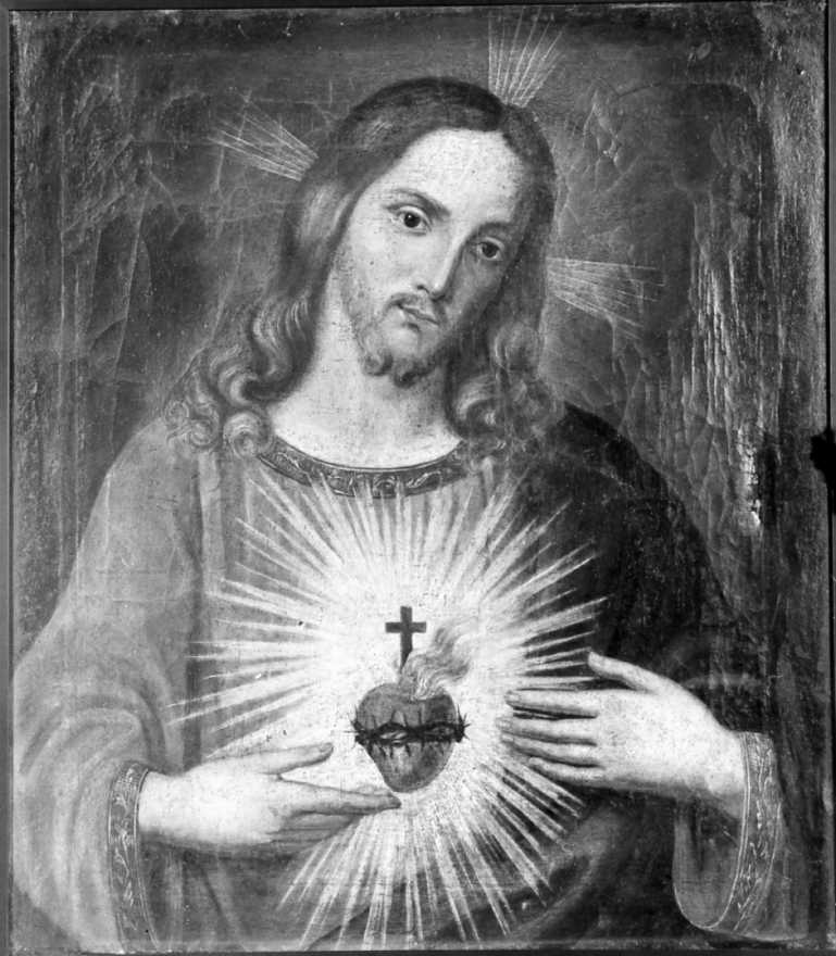 Sacro Cuore di Gesù (dipinto) di Zampanelli Claudio (sec. XIX)