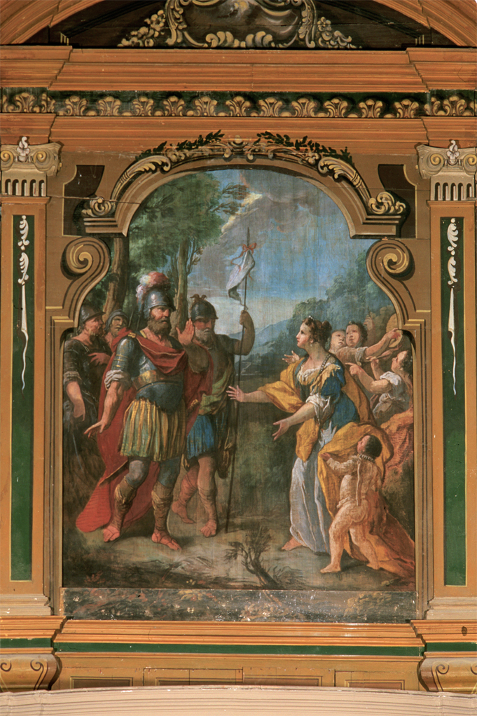 Iefte incontra la figlia (?) (dipinto) di Milani Giuseppe (sec. XVIII)