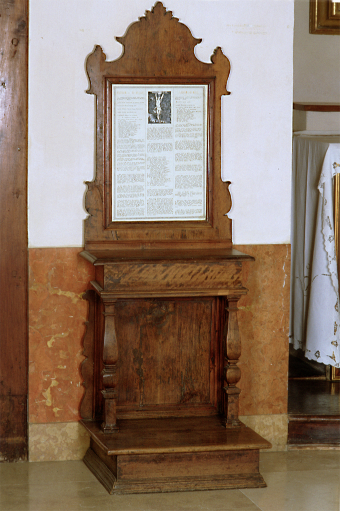 inginocchiatoio - bottega emiliano-romagnola (prima metà sec. XIX)