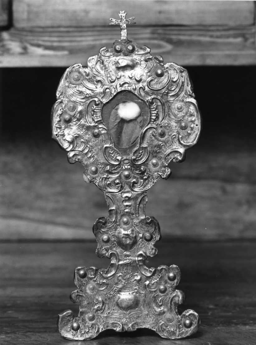 reliquiario - a ostensorio - bottega romagnola (primo quarto sec. XX)