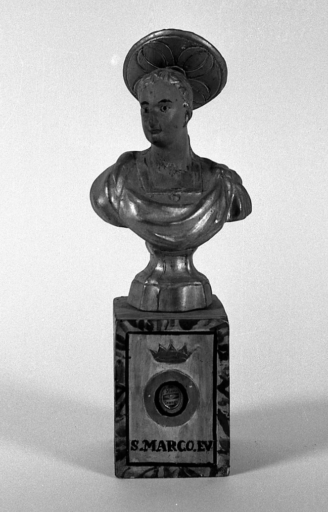 San Marco evangelista (reliquiario - a busto) - manifattura romagnola (seconda metà sec. XIX)