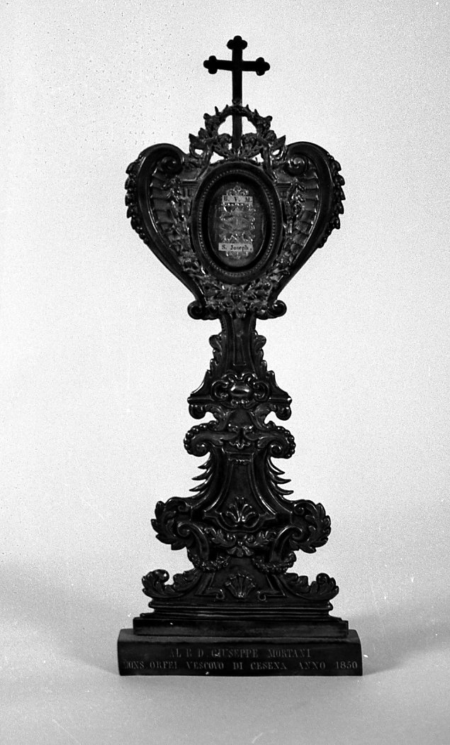 reliquiario - a ostensorio - manifattura romagnola (sec. XIX)