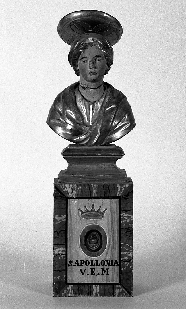 Santa Apollonia (reliquiario - a busto) - manifattura romagnola (seconda metà sec. XIX)