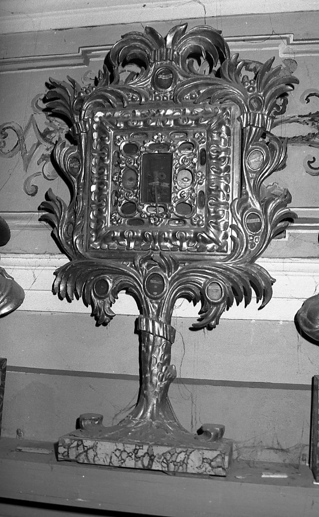 reliquiario - a tabella - manifattura romagnola (seconda metà sec. XIX)
