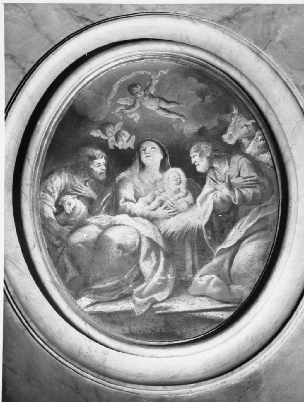 natività di Gesù (dipinto) di Caccioli Giuseppe Antonio (sec. XVIII)