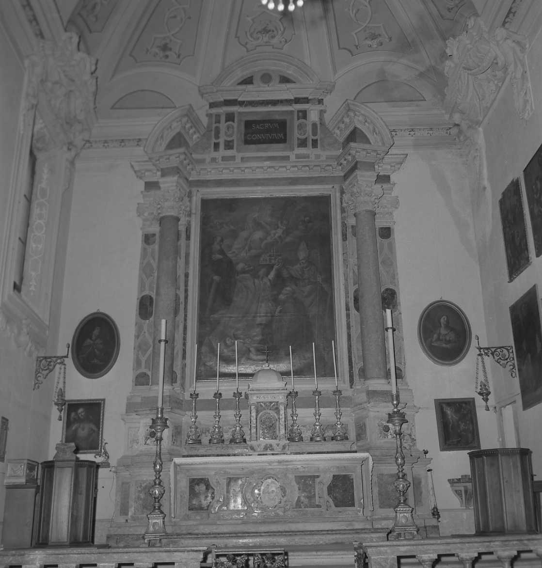 San Mercuriale, San Ruffillo, San Giovanni Gualberto e San Benedetto, Santi (dipinto) di Marchetti Giuseppe (attribuito) (metà sec. XVIII)