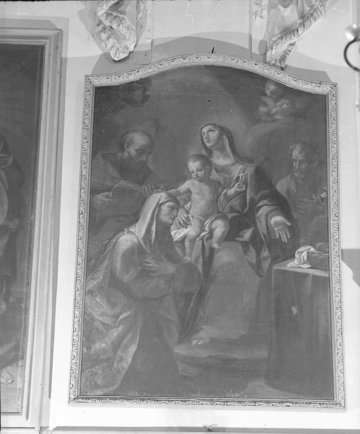 La Sacra Famiglia, Sacra Famiglia (dipinto) di Marchetti Giuseppe (attribuito) (seconda metà sec. XVIII)