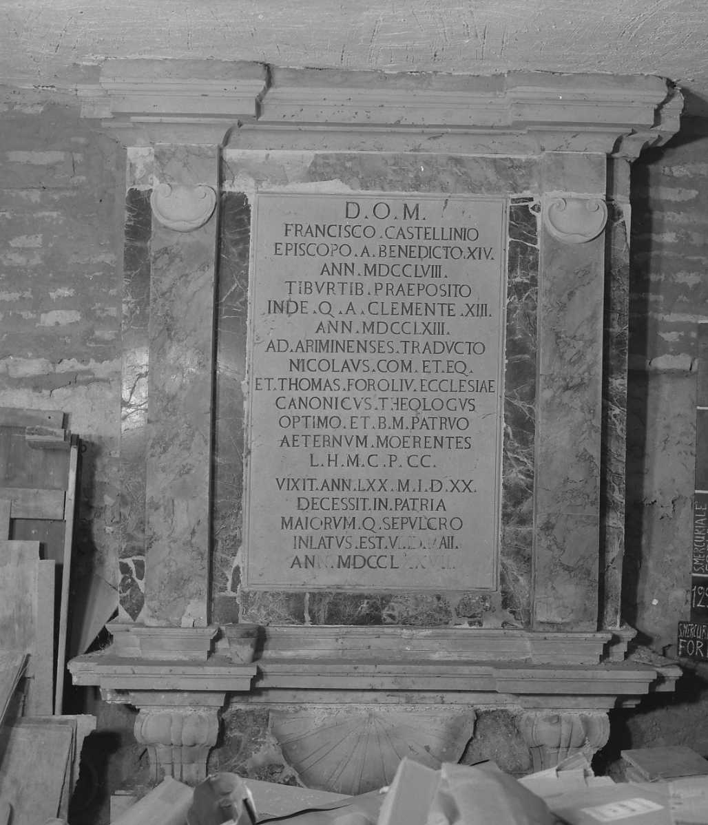 lapide - ambito romagnolo (ultimo quarto sec. XVIII)