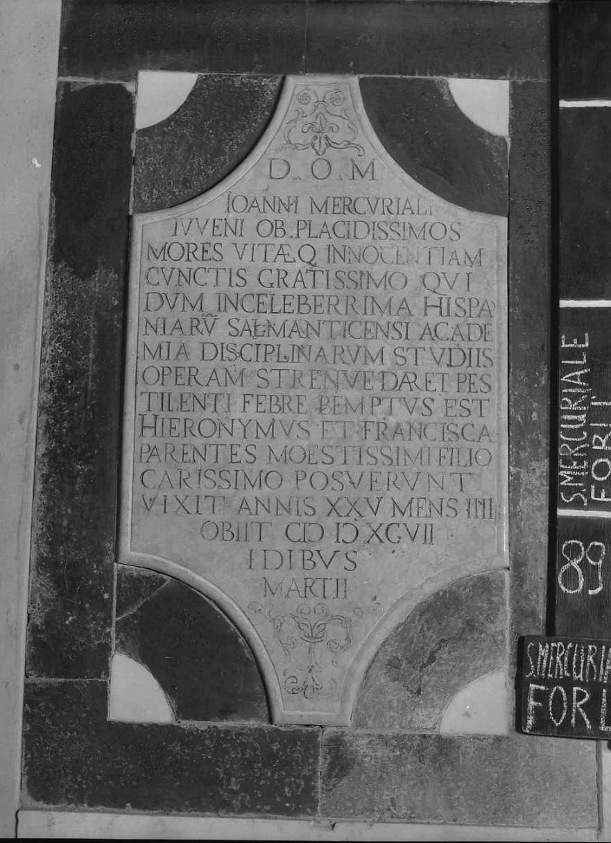 lapide - ambito romagnolo (fine sec. XVI)