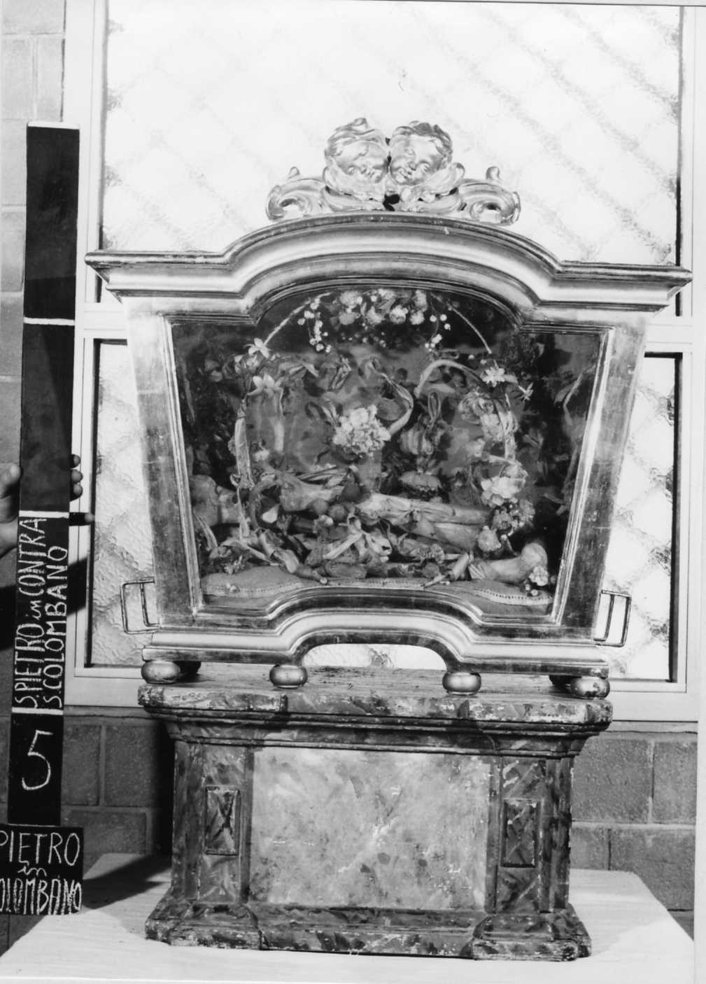 reliquiario a teca - a urna - bottega romagnola (sec. XVIII)