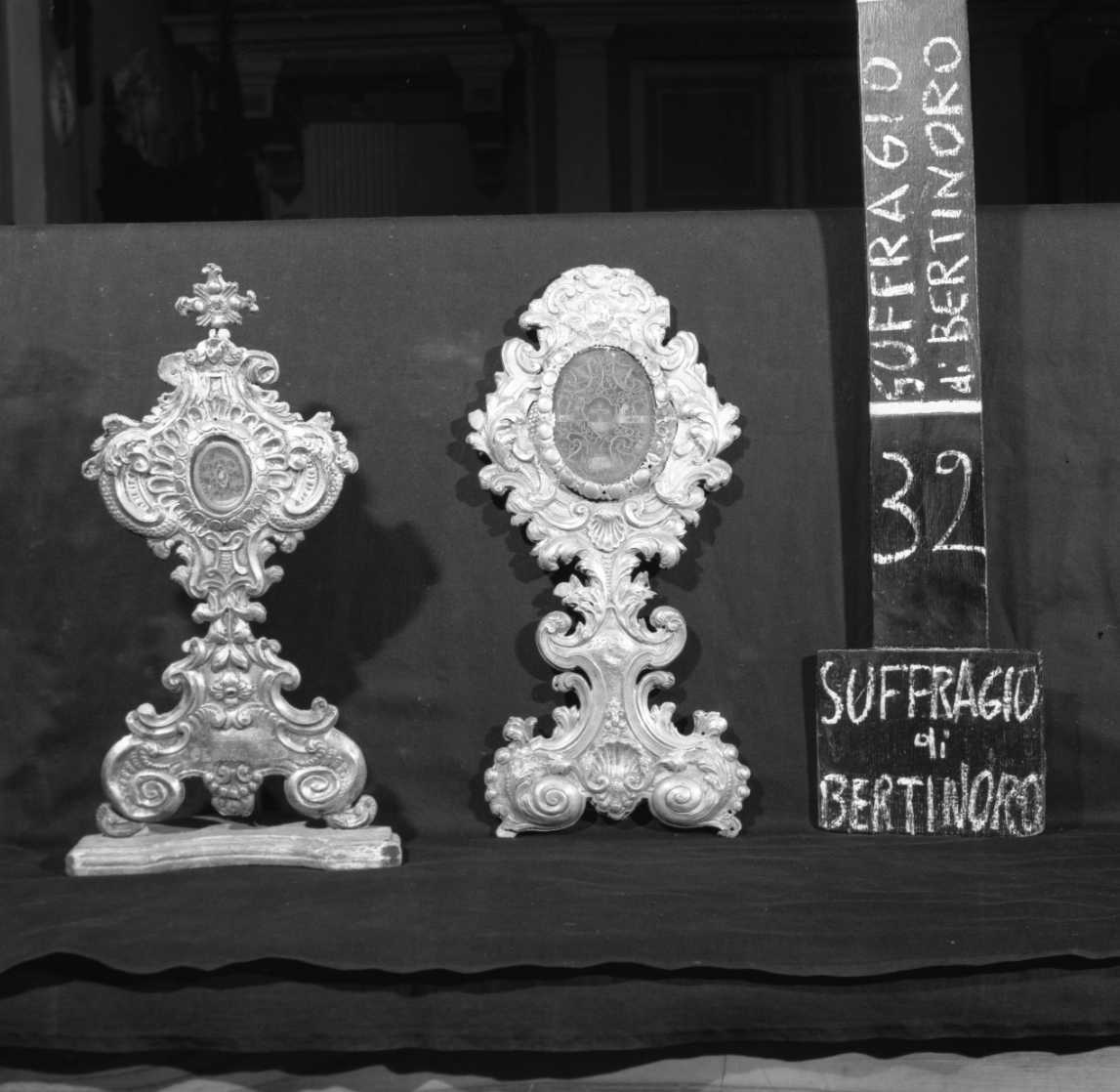 reliquiario, coppia - bottega romagnola (prima metà sec. XVIII)