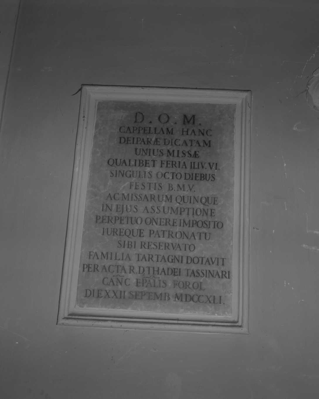 lapide - ambito romagnolo (metà sec. XVIII)