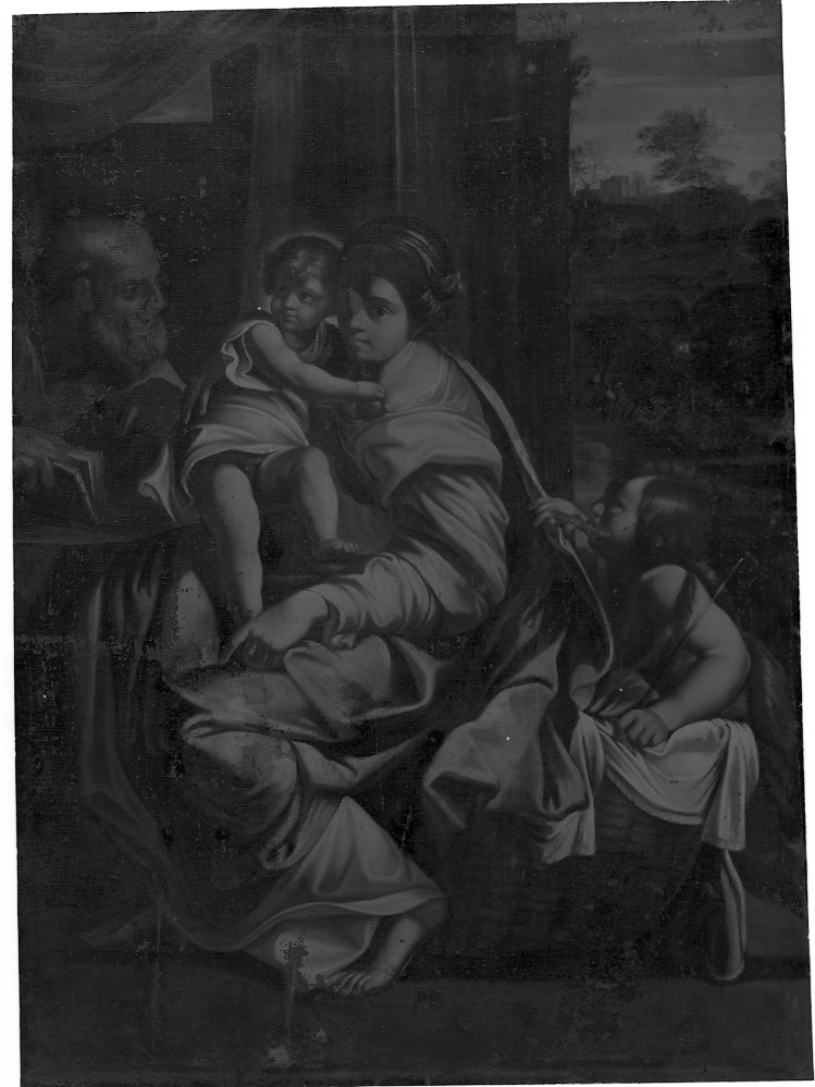 Madonna con Bambino S. Giuseppe e S. Giovannino (dipinto) - ambito romano (inizio sec. XVIII)