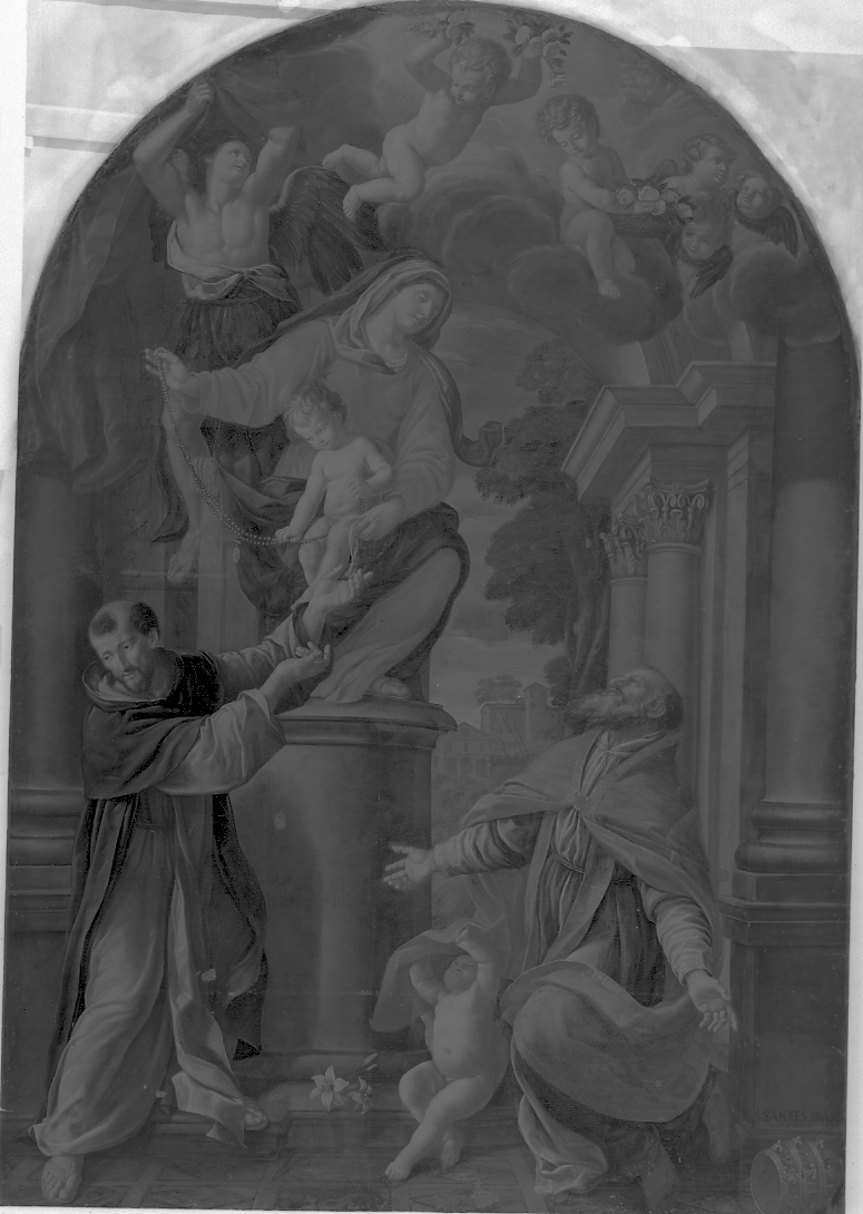 Madonna del Rosario (dipinto) di Braschi Sante (sec. XVIII)