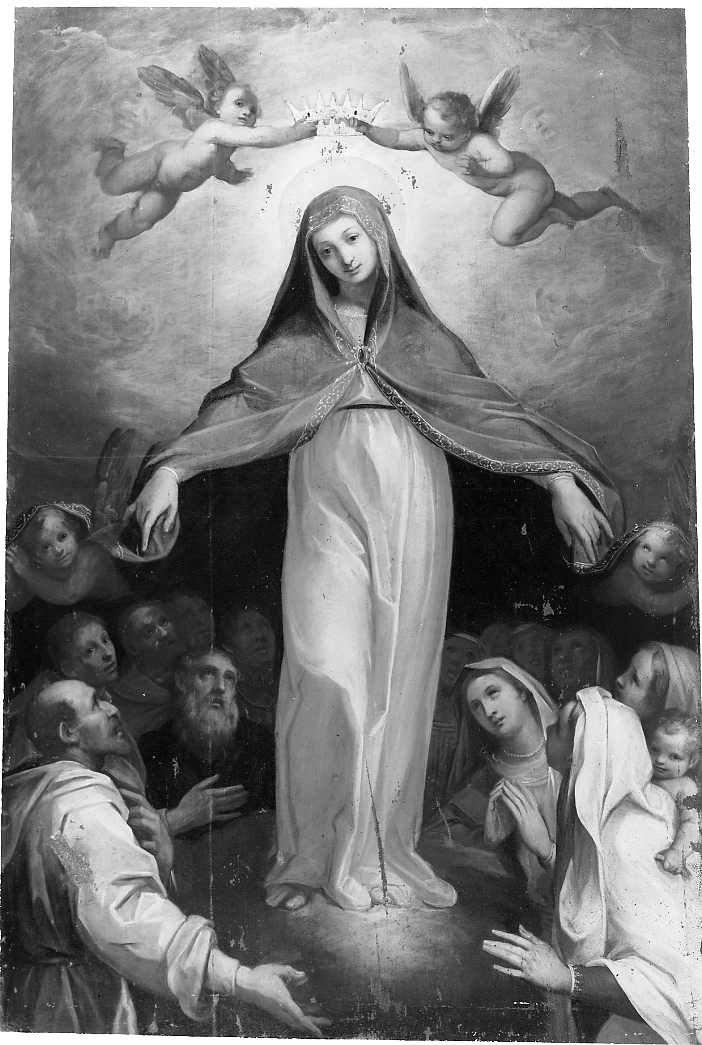 Madonna della misericordia (dipinto) di Ridolfi Claudio (sec. XVII)