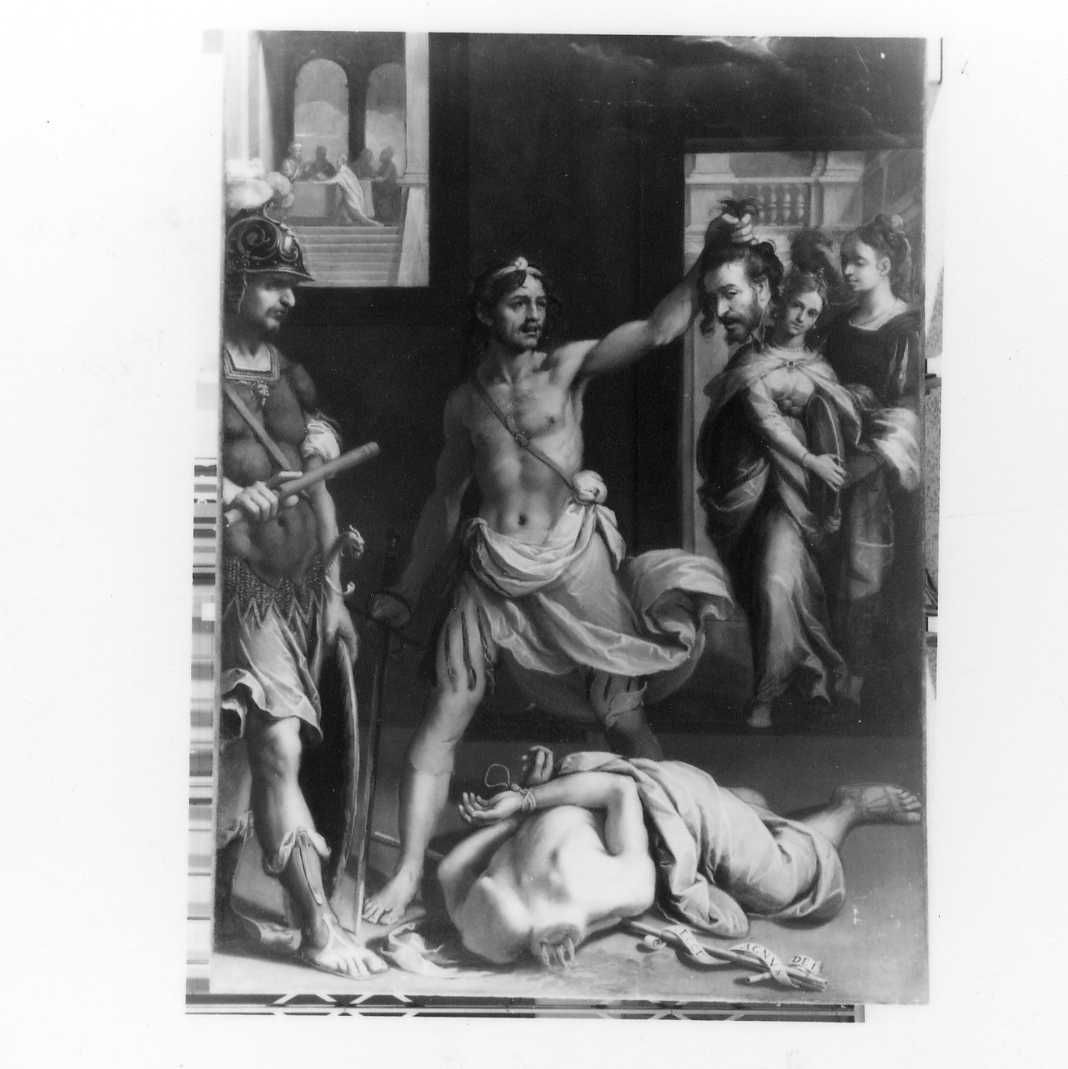 Decollazione di S. Giovanni Battista (dipinto) di Ridolfi Claudio (sec. XVI)