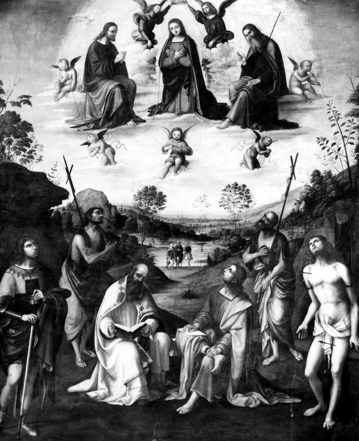 Sacra Conversazione (dipinto) di Costa Lorenzo il Vecchio (sec. XVI)