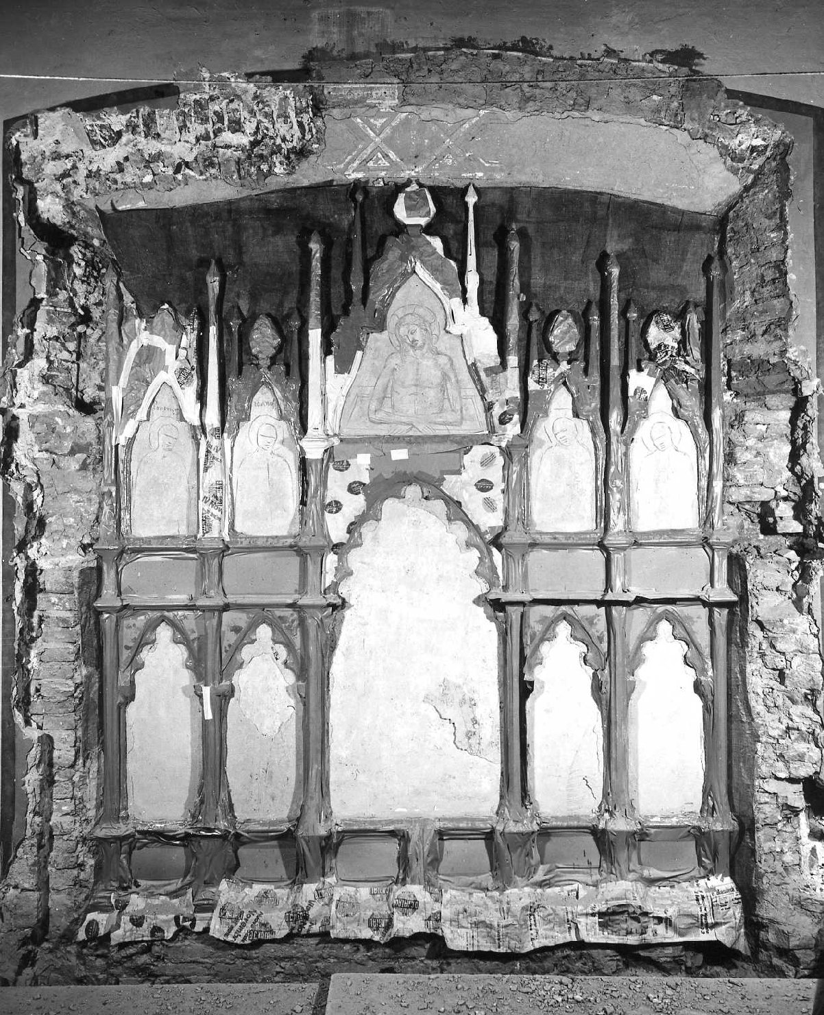 Cristo morto con quattro Santi (dipinto) di Scannabecchi Lippo detto Lippo di Dalmasio (seconda metà sec. XIV)