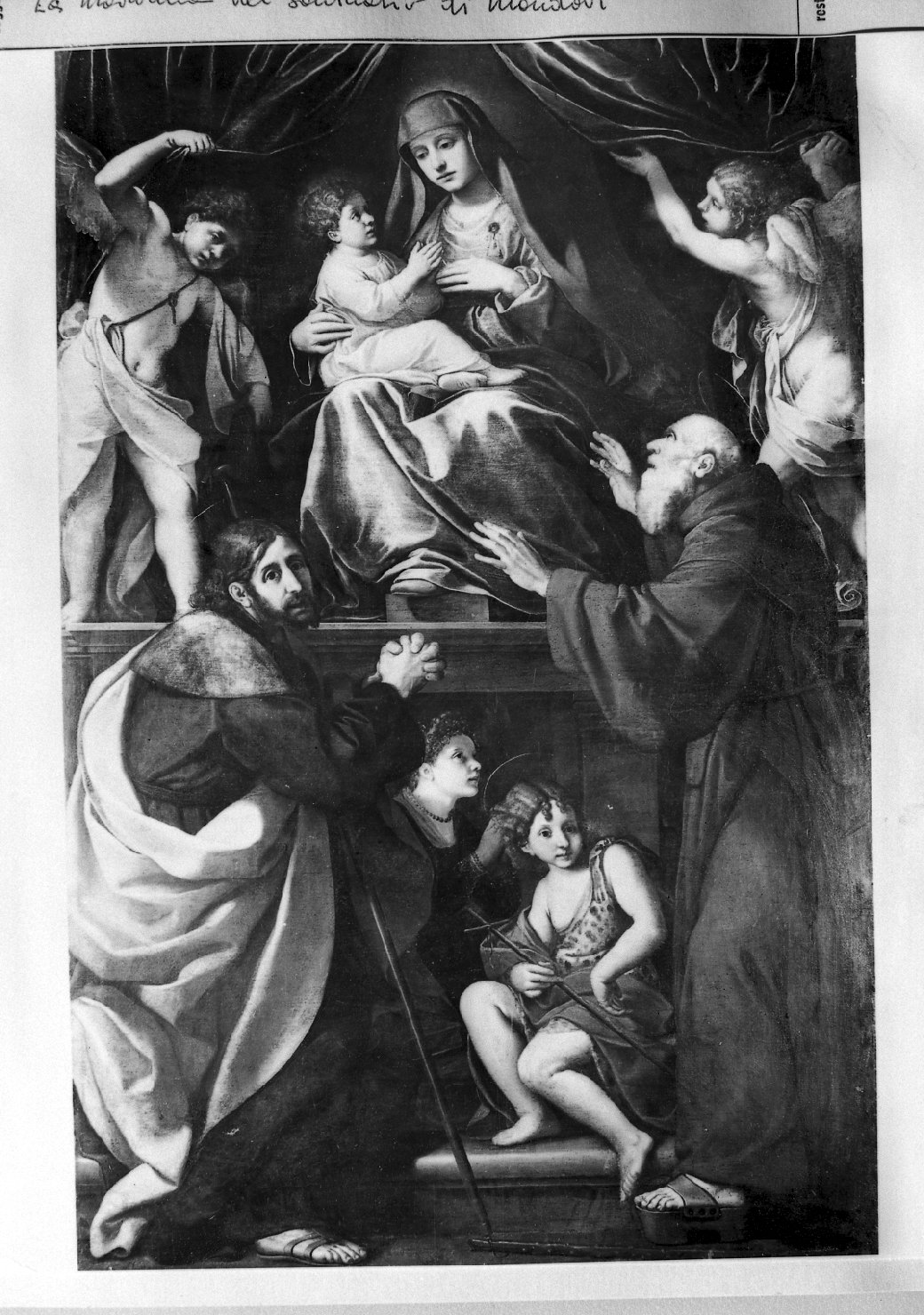 Madonna di Mondovì, Madonna con Bambino e santi (dipinto) di Tiarini Alessandro (sec. XVII)