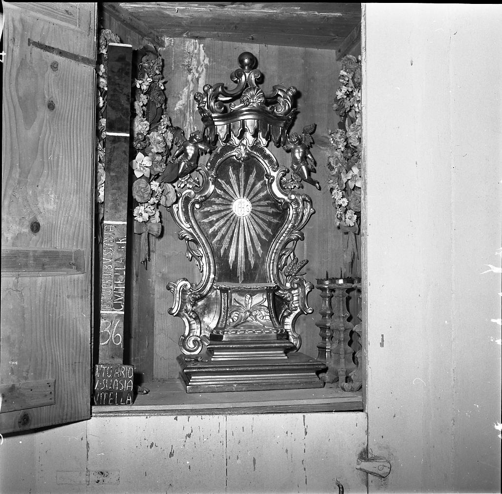 tronetto per esposizione eucaristica - bottega tosco-romagnola (secc. XVIII/ XIX)