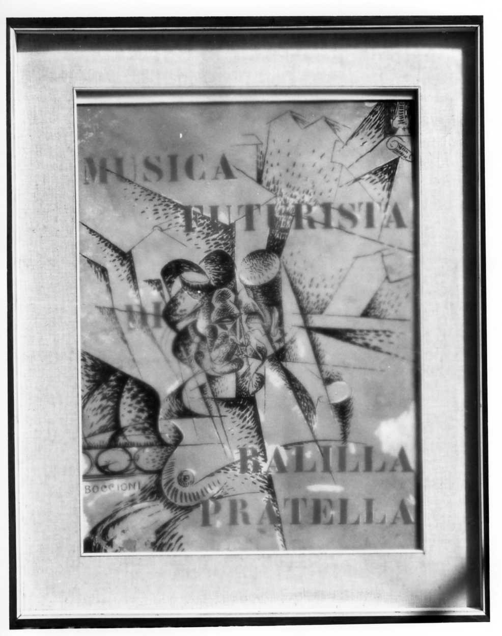 copertina per "Musica futurista di Balilla Pratella" (dipinto) di Boccioni Umberto (sec. XX)