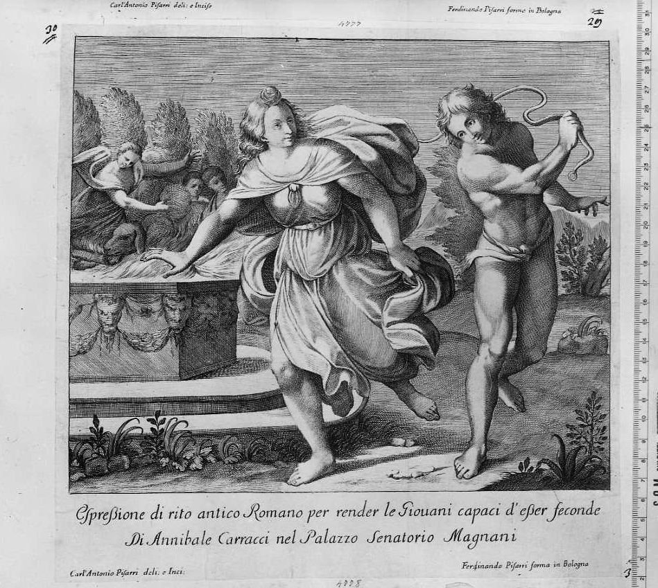 Ludi lupercali (stampa) di Carracci Annibale, Pisarri Carlo Antonio (sec. XVIII)
