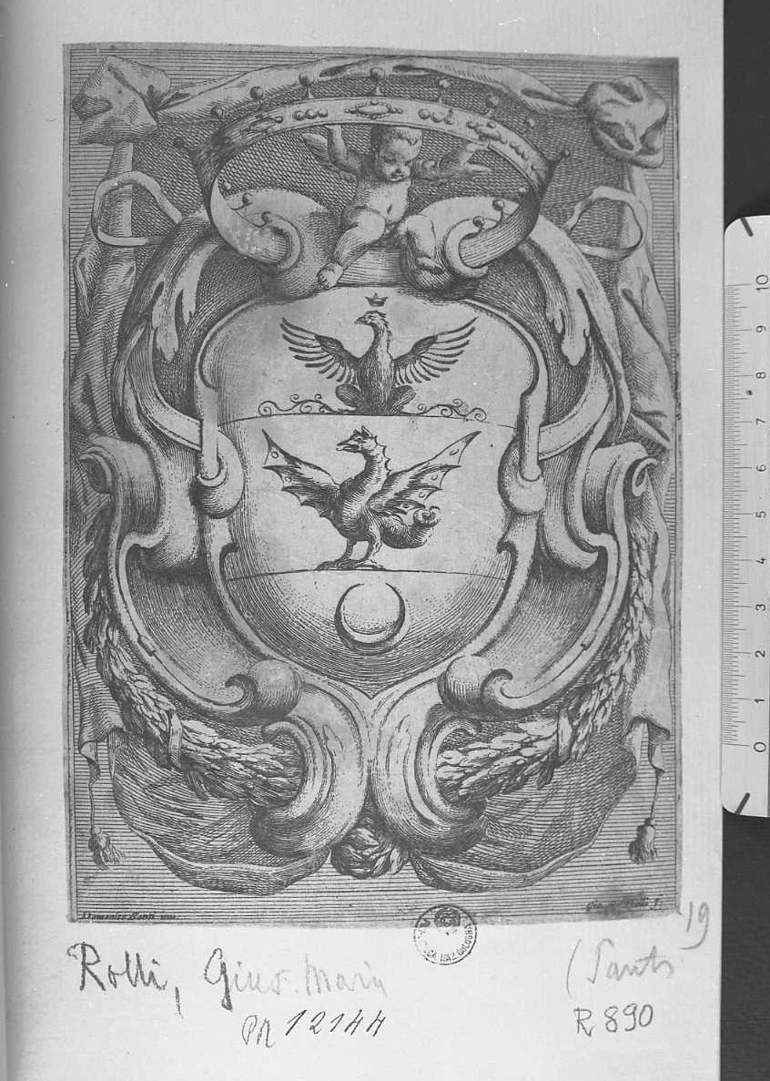Stemma Borghese (stampa) di Rolli Giuseppe Maria (secc. XVII/ XVIII)