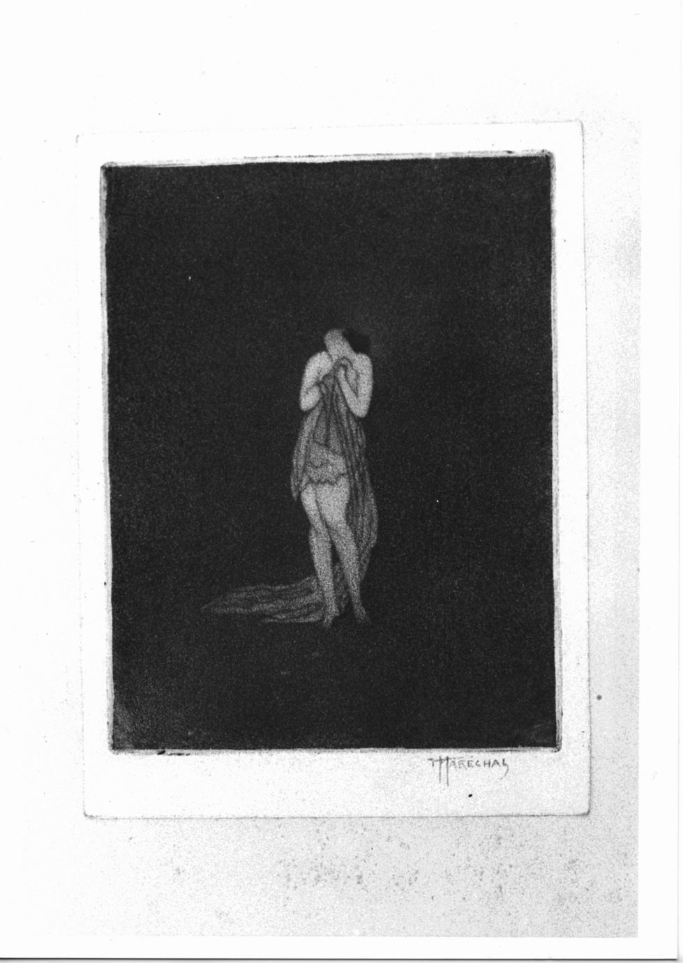 Figura femminile in piedi (stampa) di Maréchal François (secc. XIX/ XX)